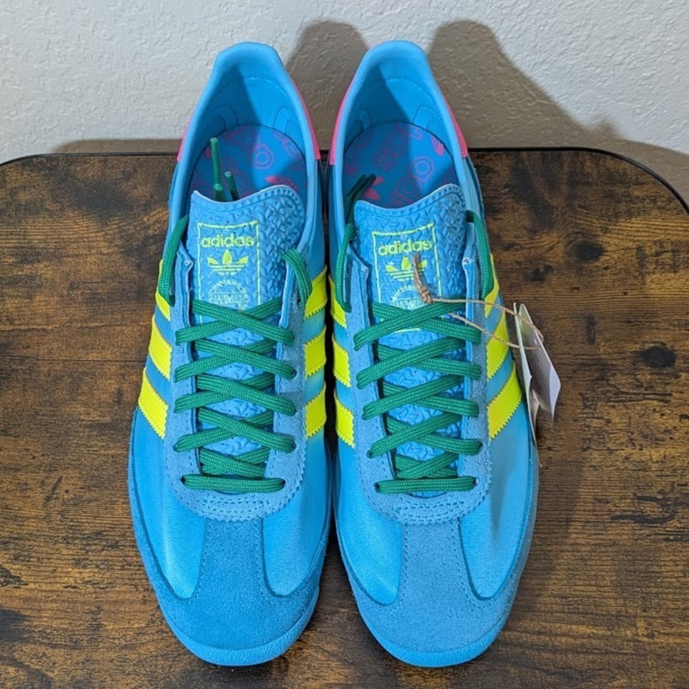 NEW Adidas SL 72 OG Sneakers Womens Sz 6.5 Sky Rush Solar Yellow Lucid Pink - Picture 7 of 16